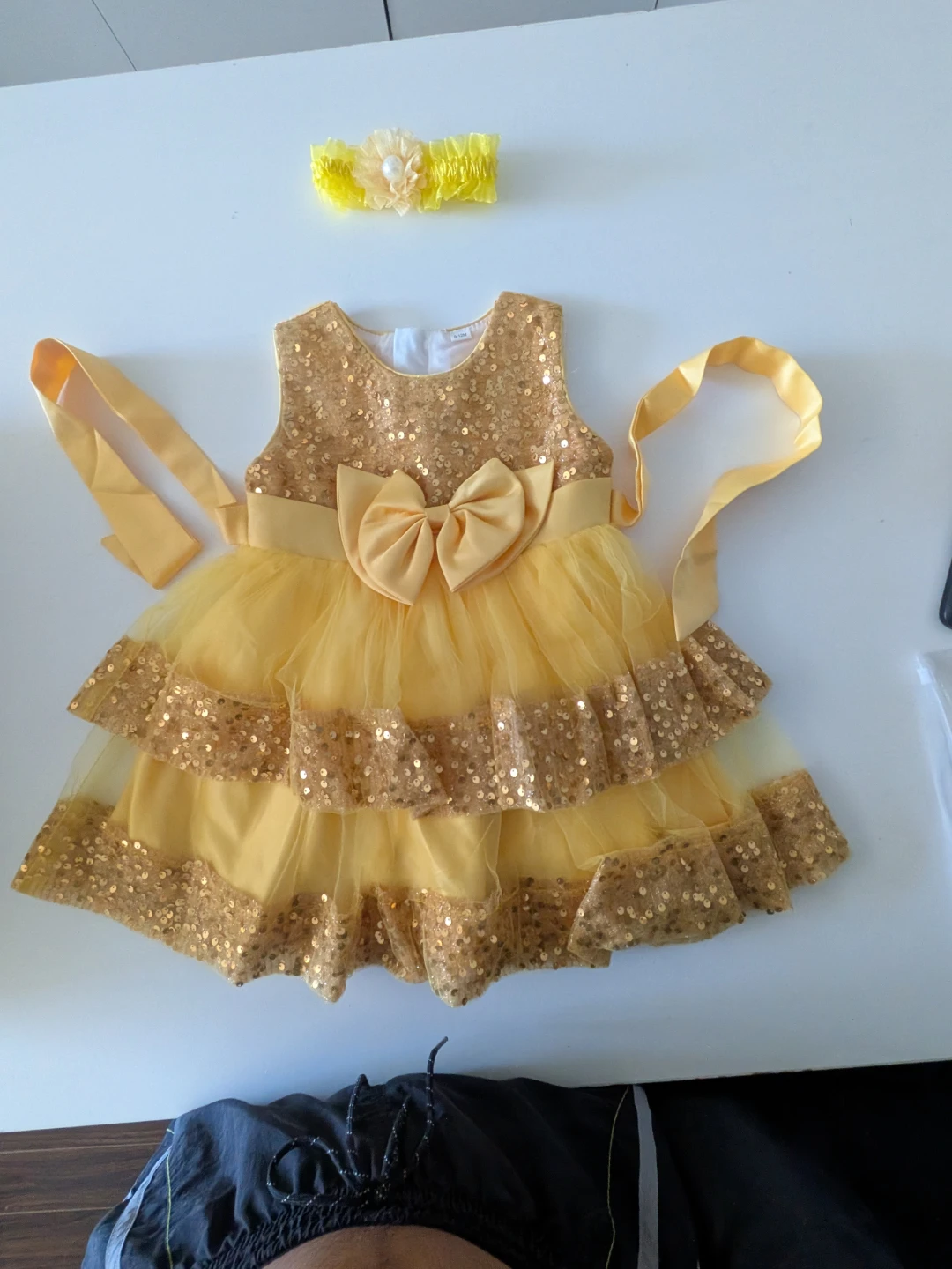 Baby Girl Yellow  Dress with Headband