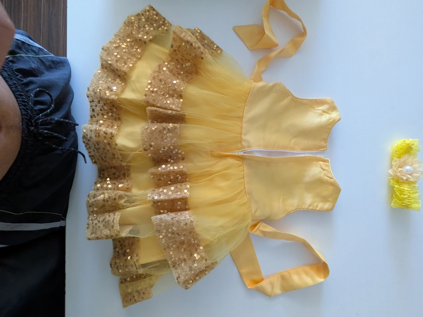 Baby Girl Yellow  Dress with Headband - photo 2