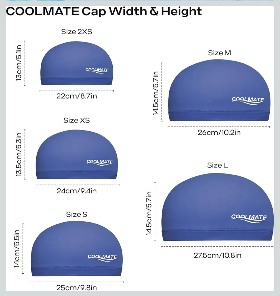 Coolmate Blue Swim Cap - photo 3