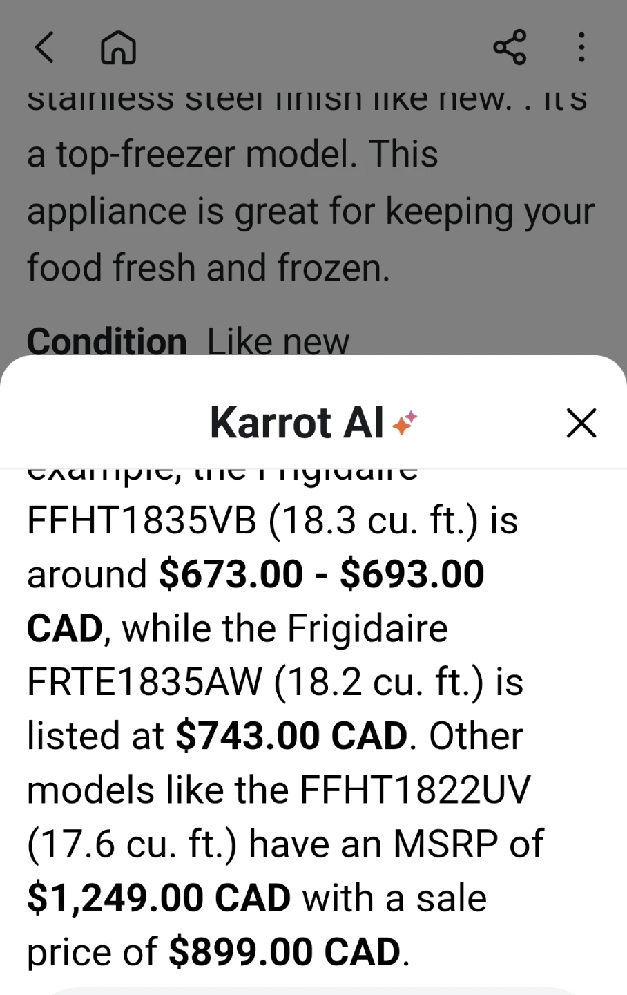 Frigidaire Refrigerator - photo 3