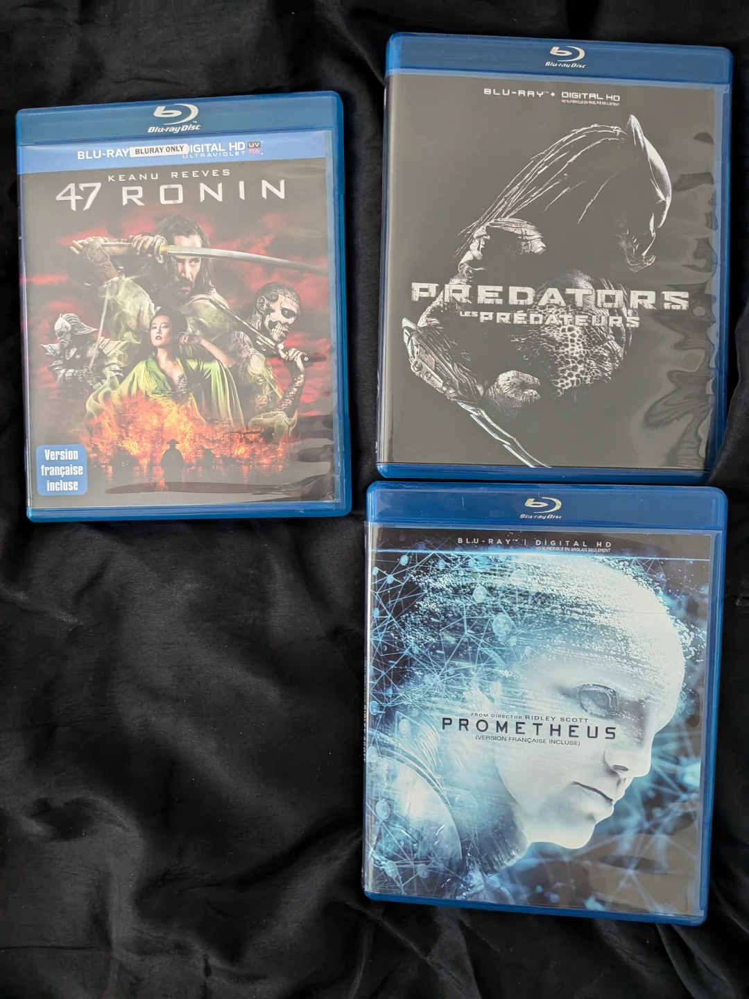 47 Ronin, Predators & Prometheus Blu-ray Movies