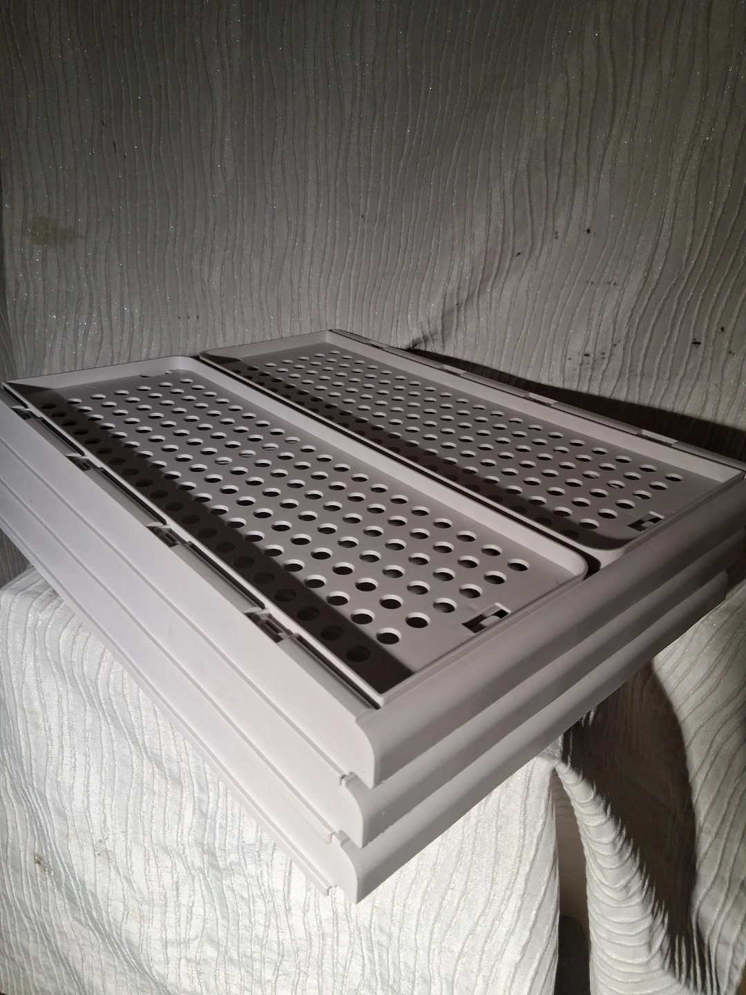 White Stackable Storage Bins - Set of 3 - photo 3