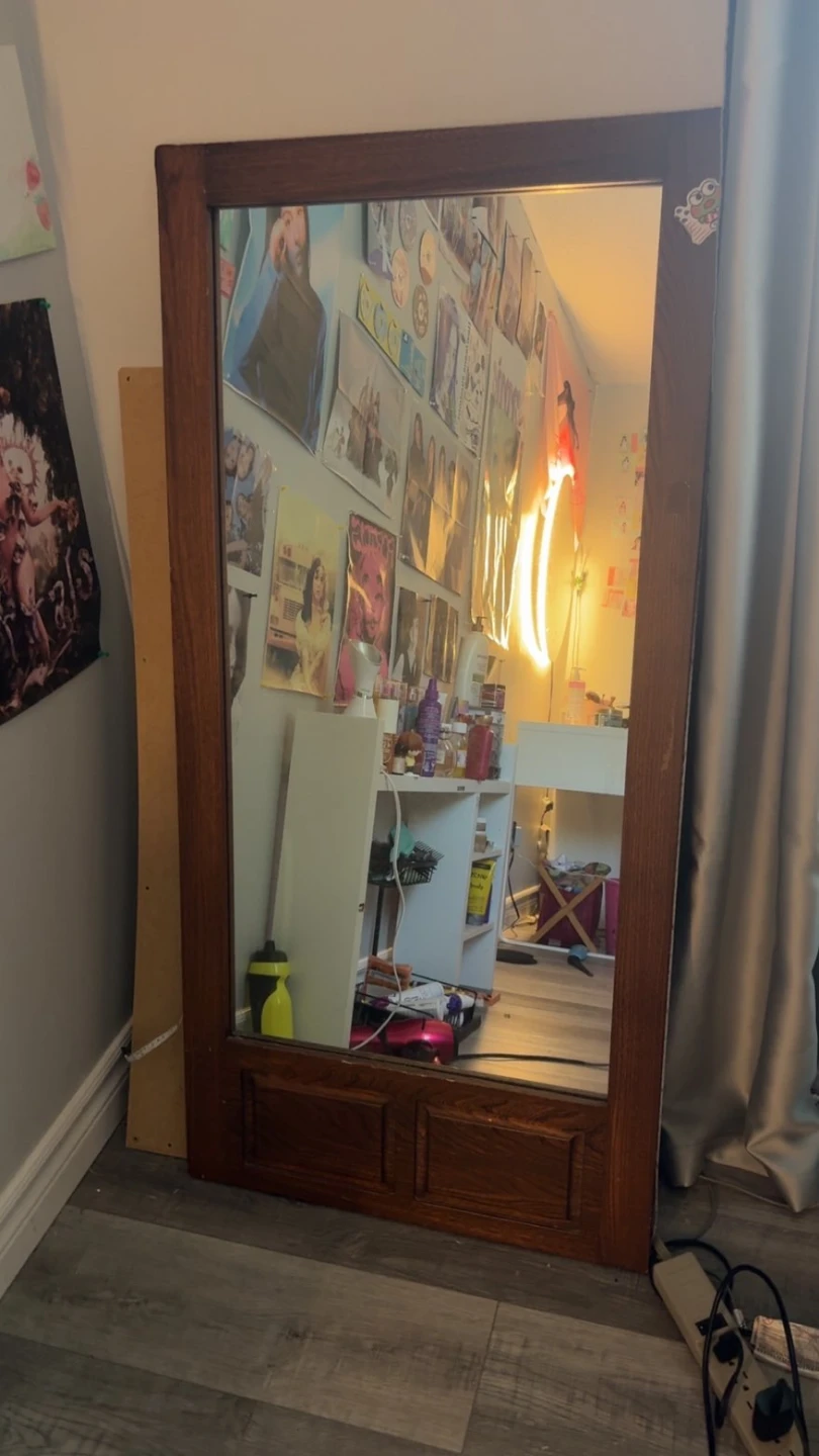 Wooden Framed Full Length Mirror