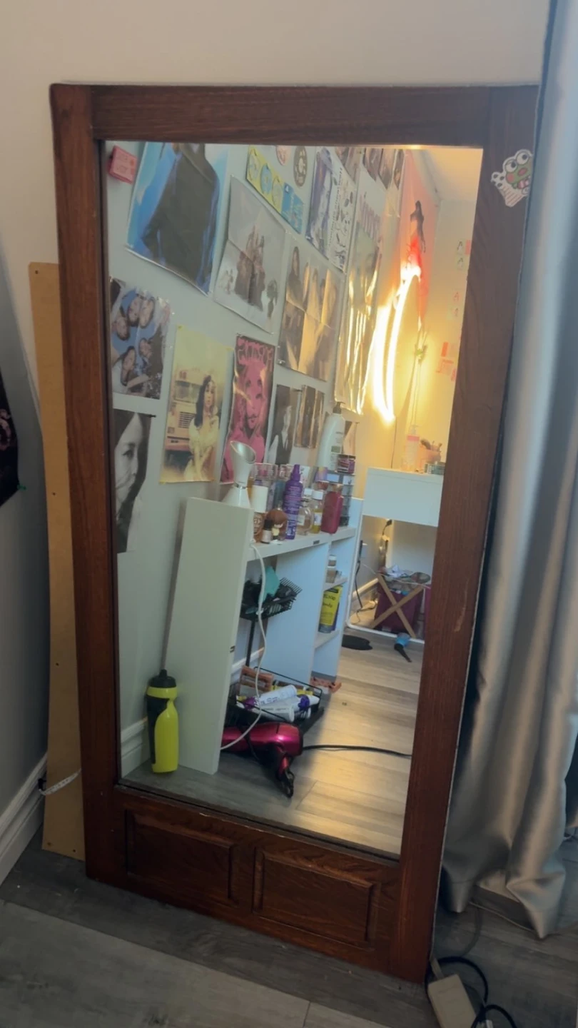 Wooden Framed Full Length Mirror - photo 2