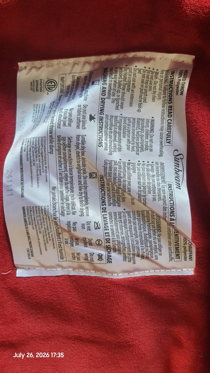 Heated Throw/Blanket - photo 2