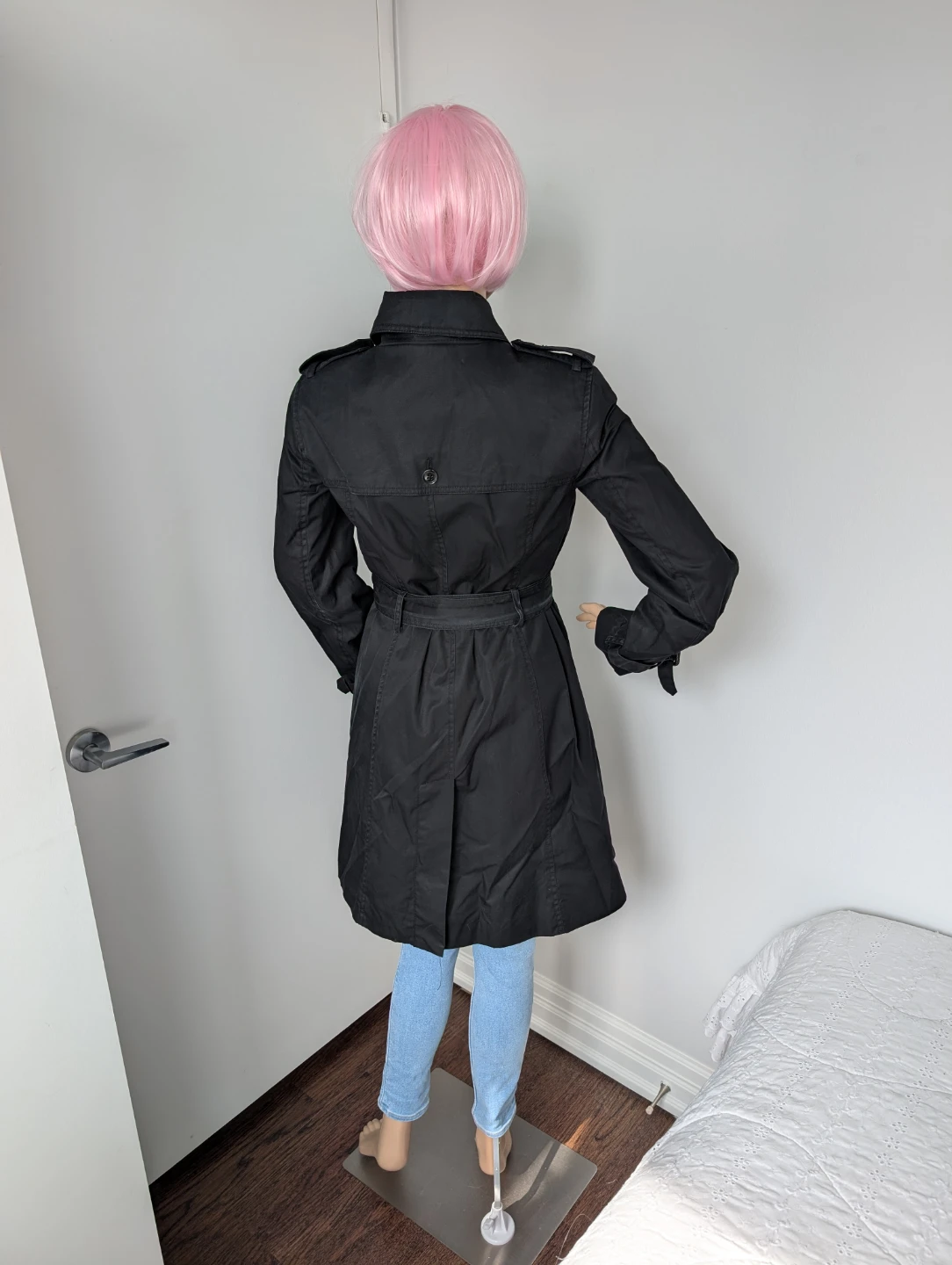 Banana Republic Black Double-Breasted Trench Coat - photo 4