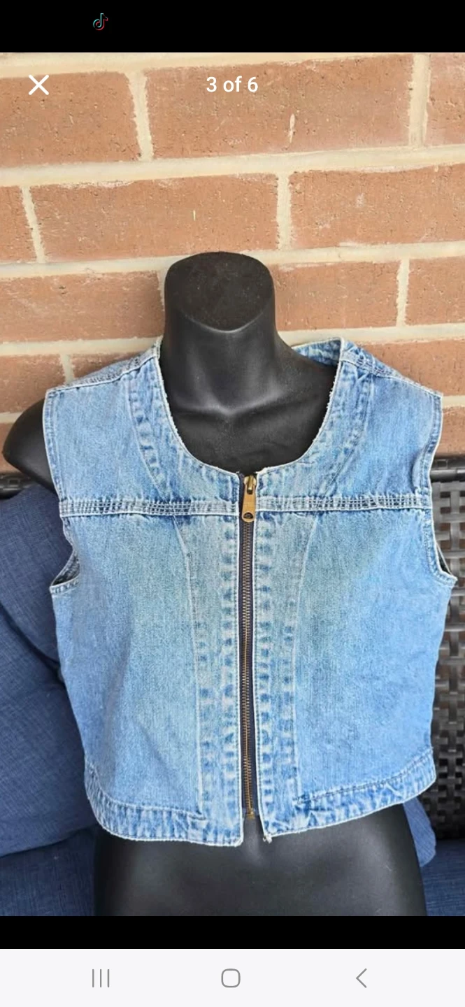 VINTAGE Silver Jeans Co. Denim Vest Size M - photo 3