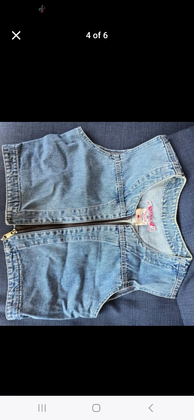 VINTAGE Silver Jeans Co. Denim Vest Size M - photo 4