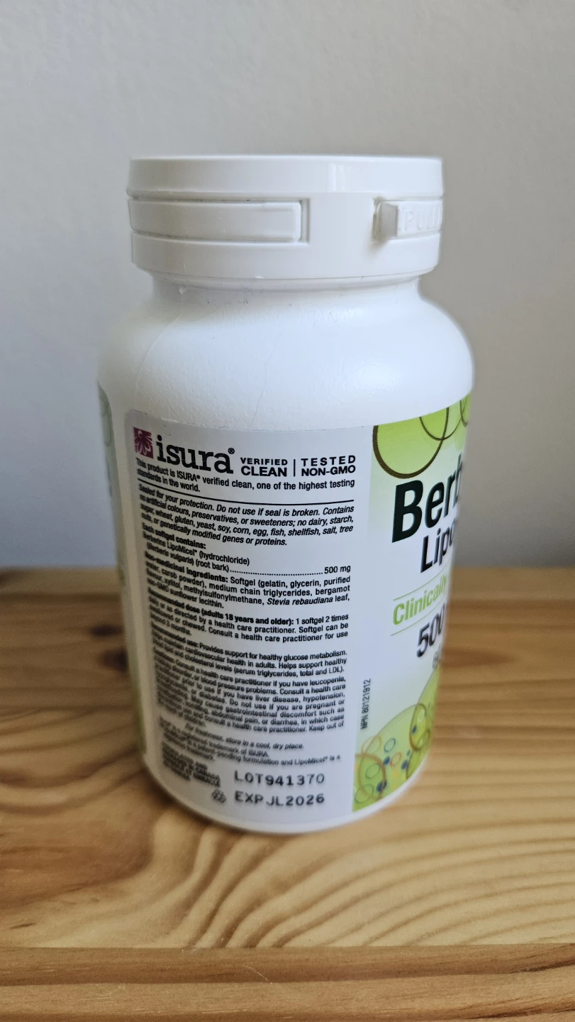 Natural Factors Berberine LipoMicel 500 mg 60 Softgels - photo 2