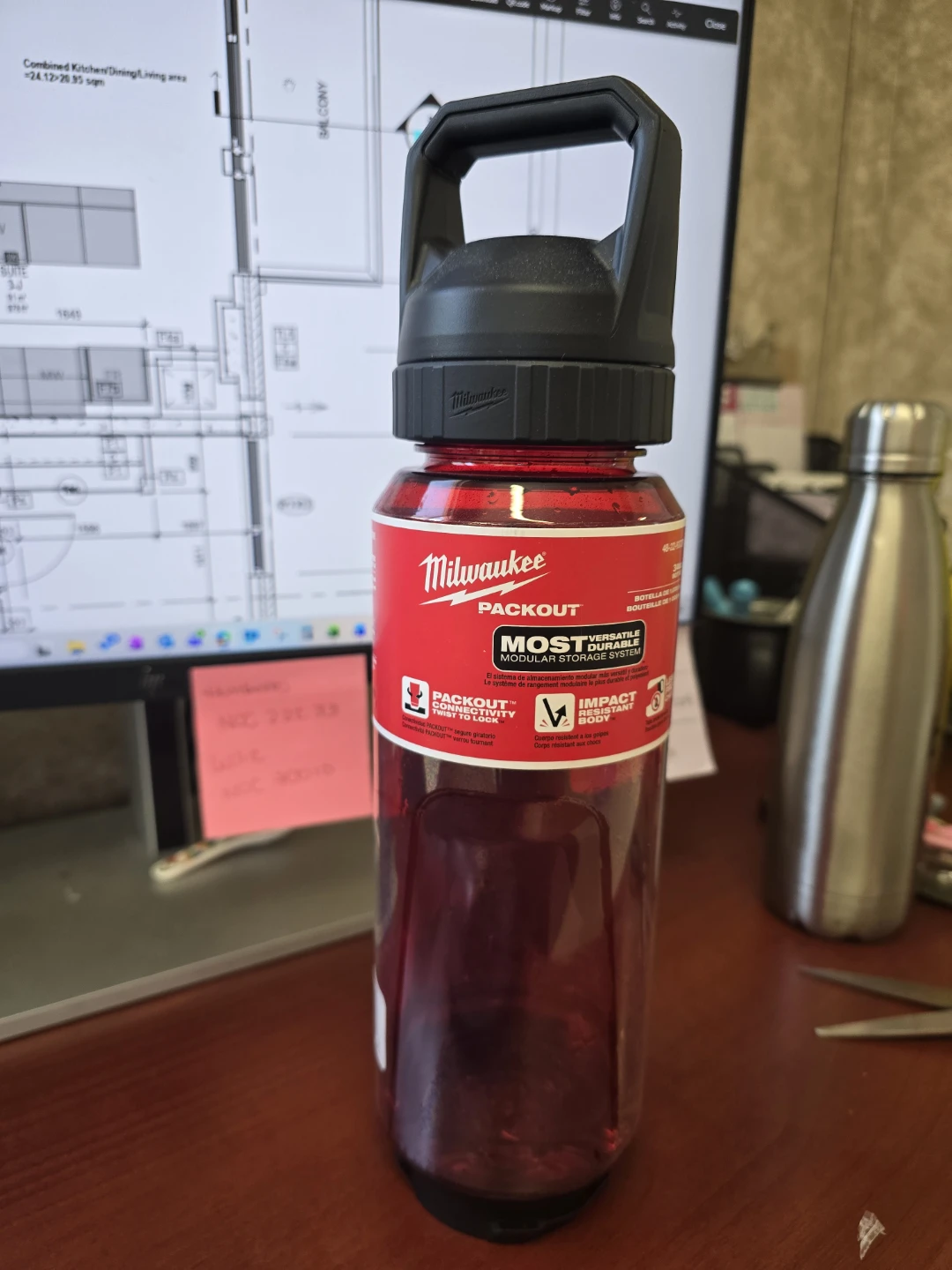 Milwaukee PACKOUT Red Plastic Bottle