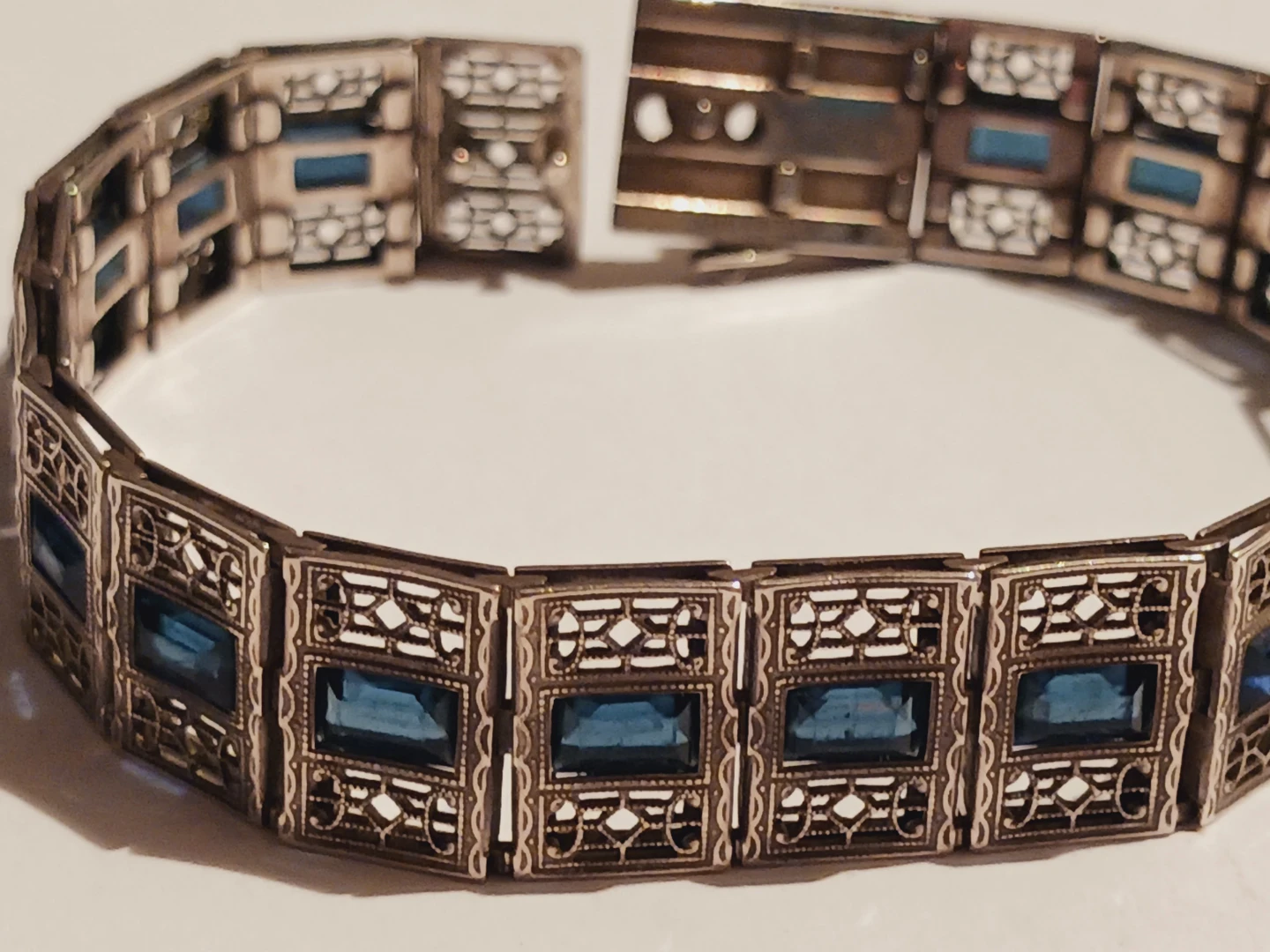 SIMMONS STERLING SILVER 925 ART DECO STUNNING BRACELET - photo 5