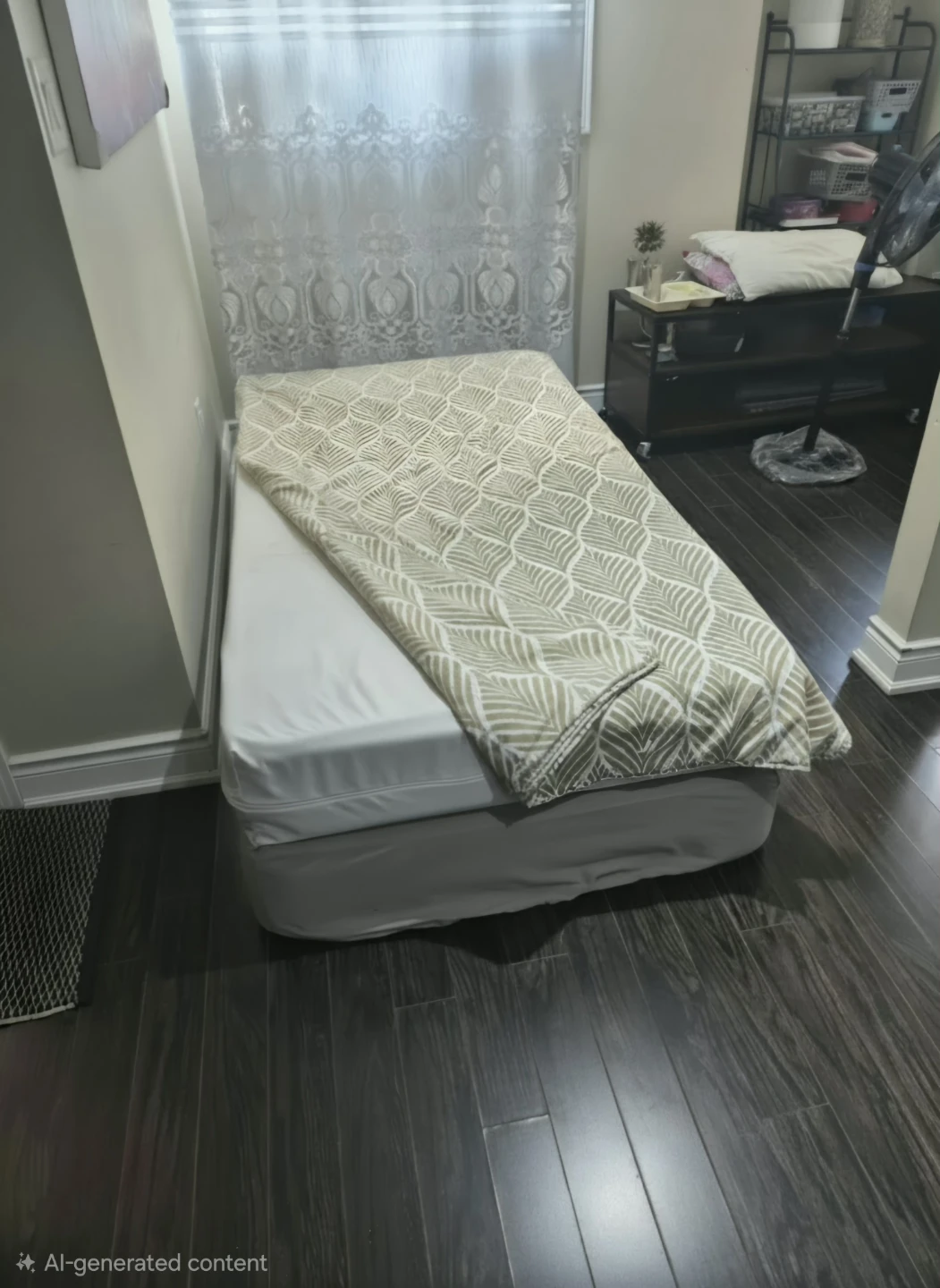 Twin Bed with Mattress with Base.
