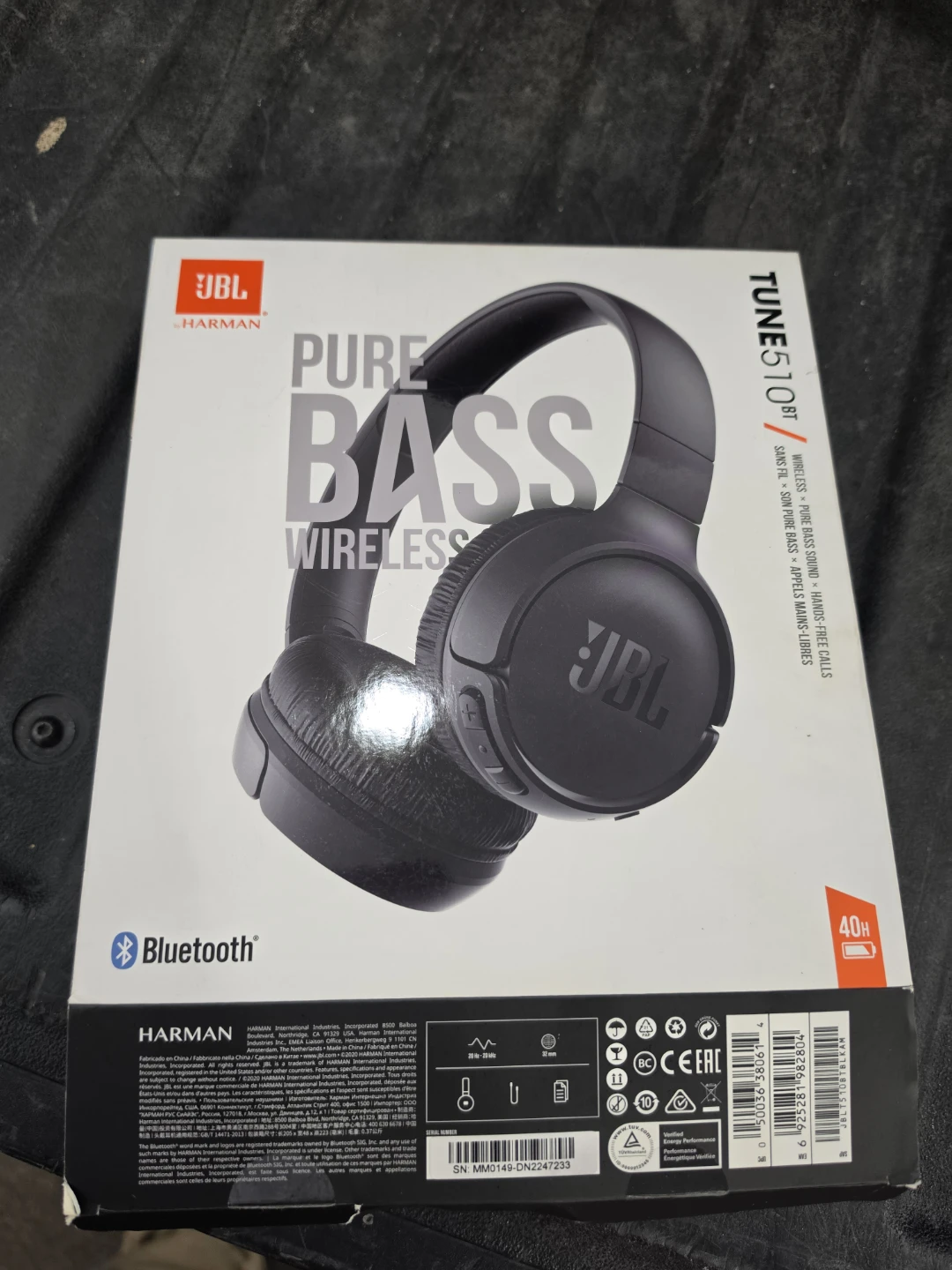 JBL TUNE510BT Pure Bass Wireless Headphones