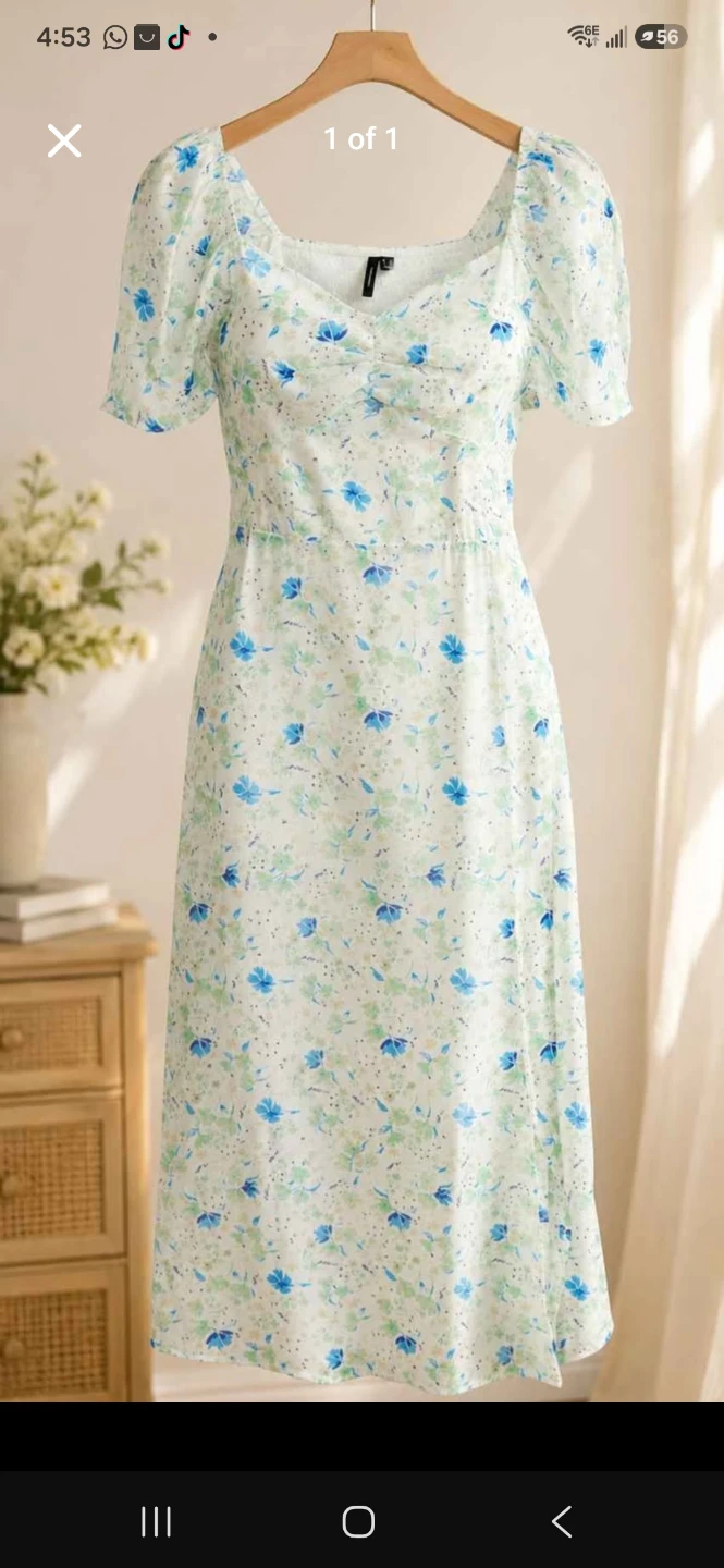 VERO MODA Women's Floral Puff Sleeve Dress