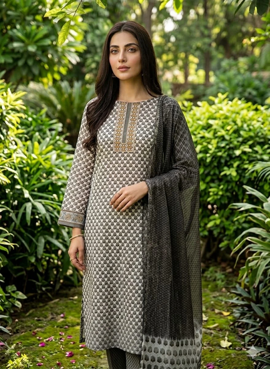 Women's Printed Kurti and Dupatta Set