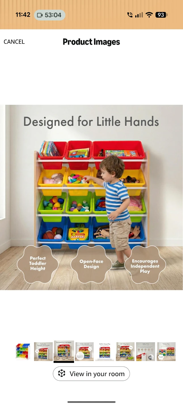 Children's Toy Organizer Shelf with Bins - photo 2