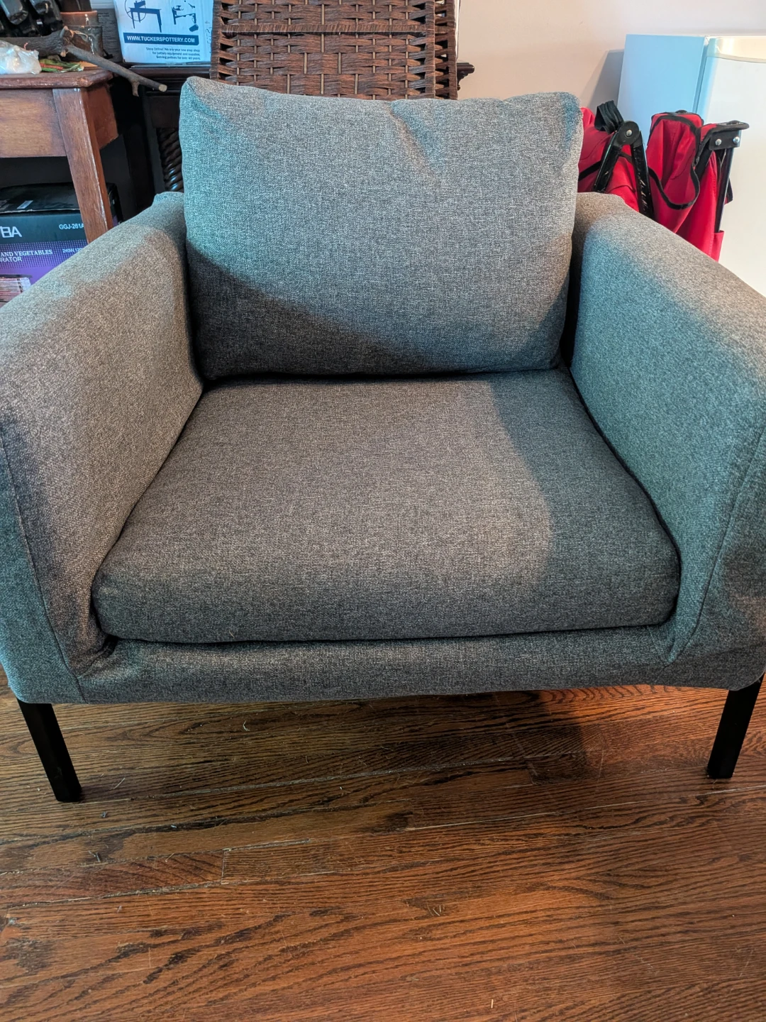 Ikea Grey Armchair washable cushion & back covers