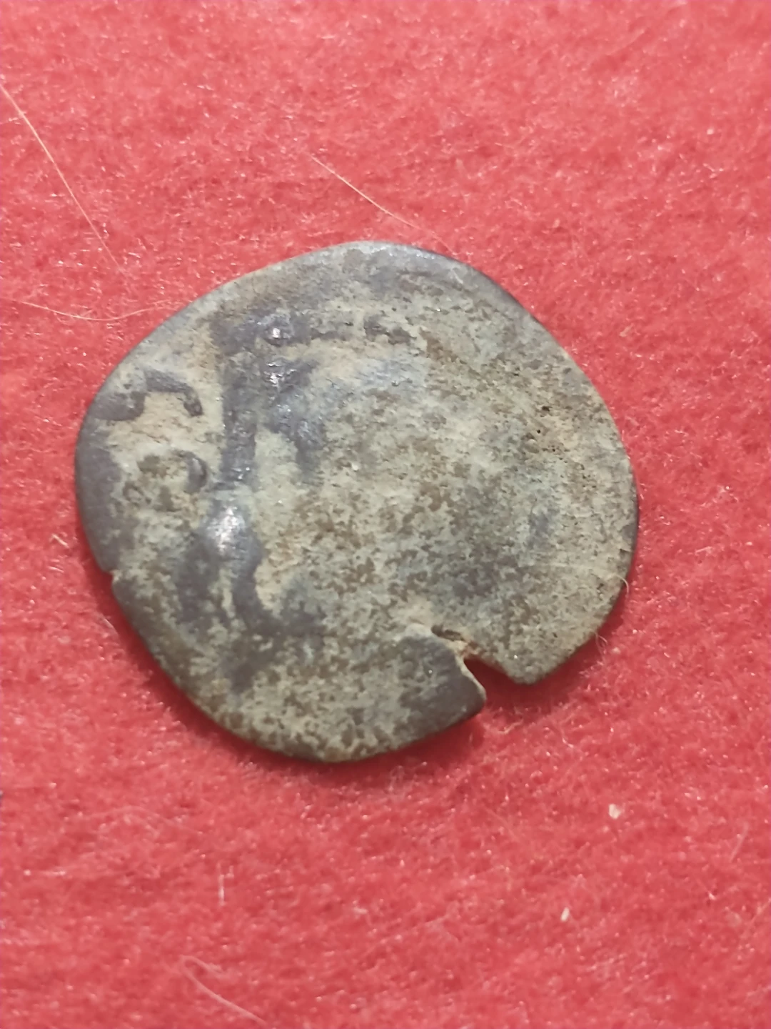 Mid-late medieval Spanish shipwreck cob w/countermark on reverse