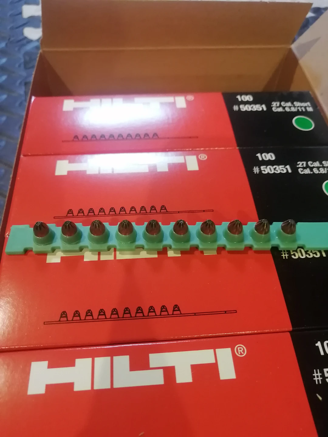 Hilti 27 Cal Short Fasteners box 1000