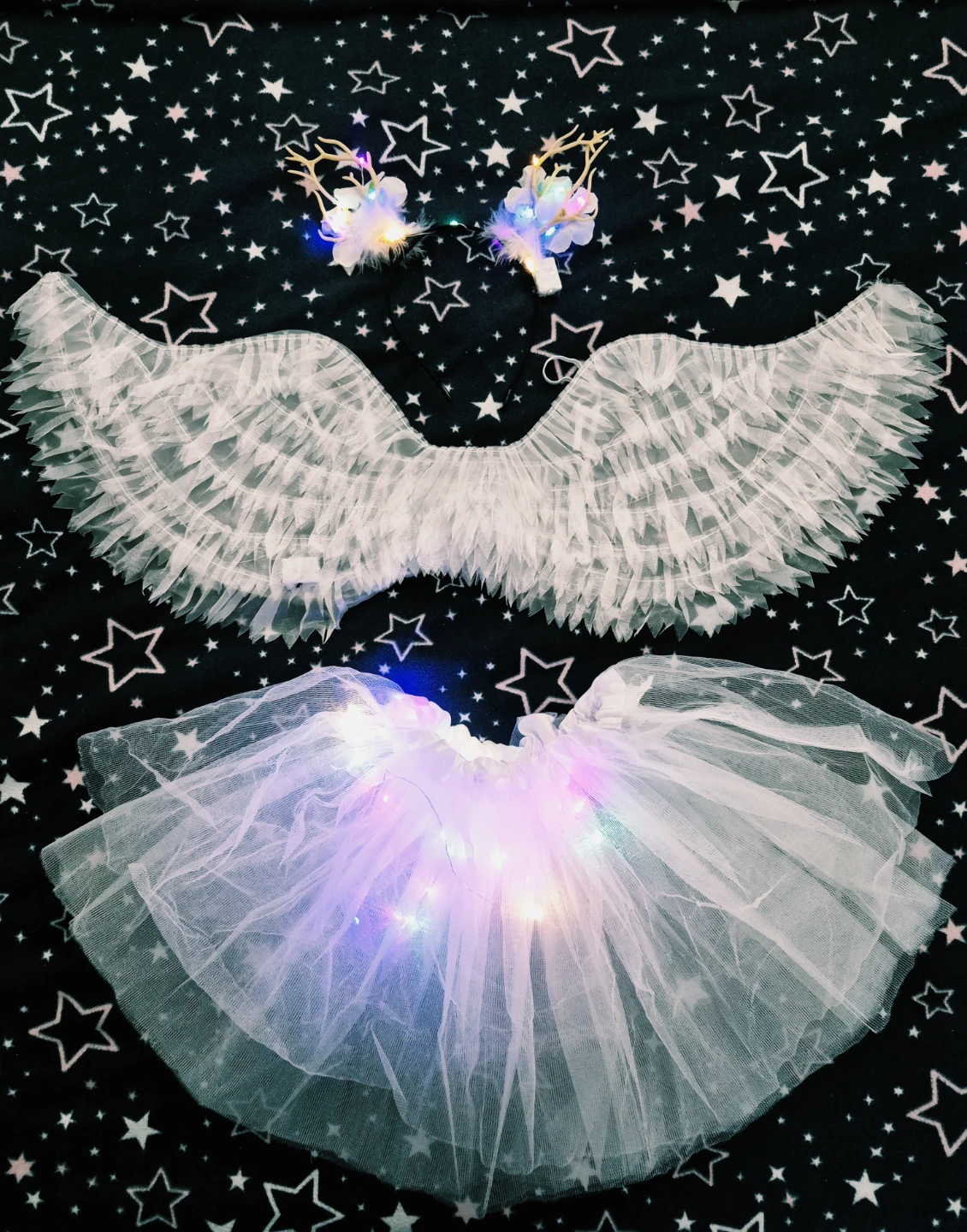 Angel Wings and Tutu Costume with Lights