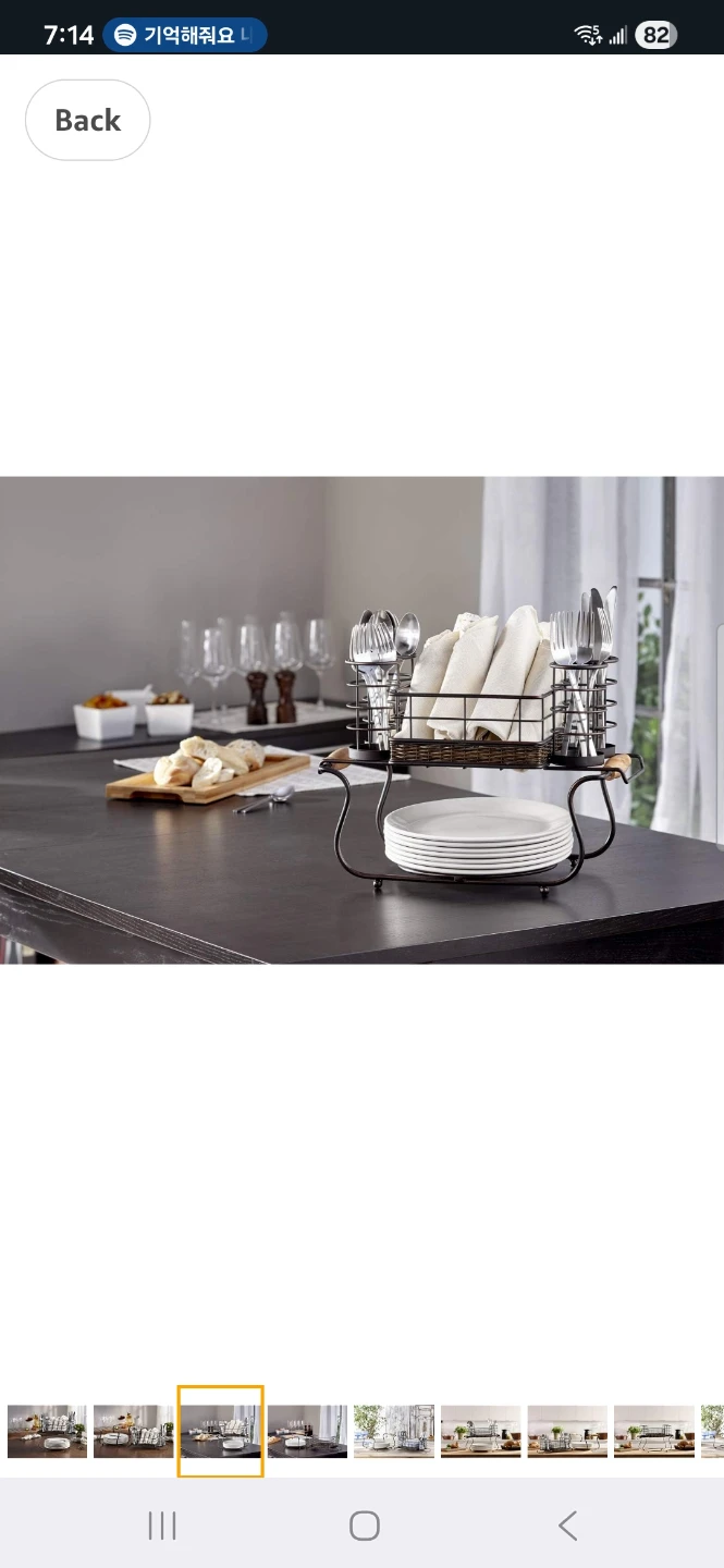 Metal Kitchen, Buffet Caddy for Utensils, Plates, and Napkins - photo 3