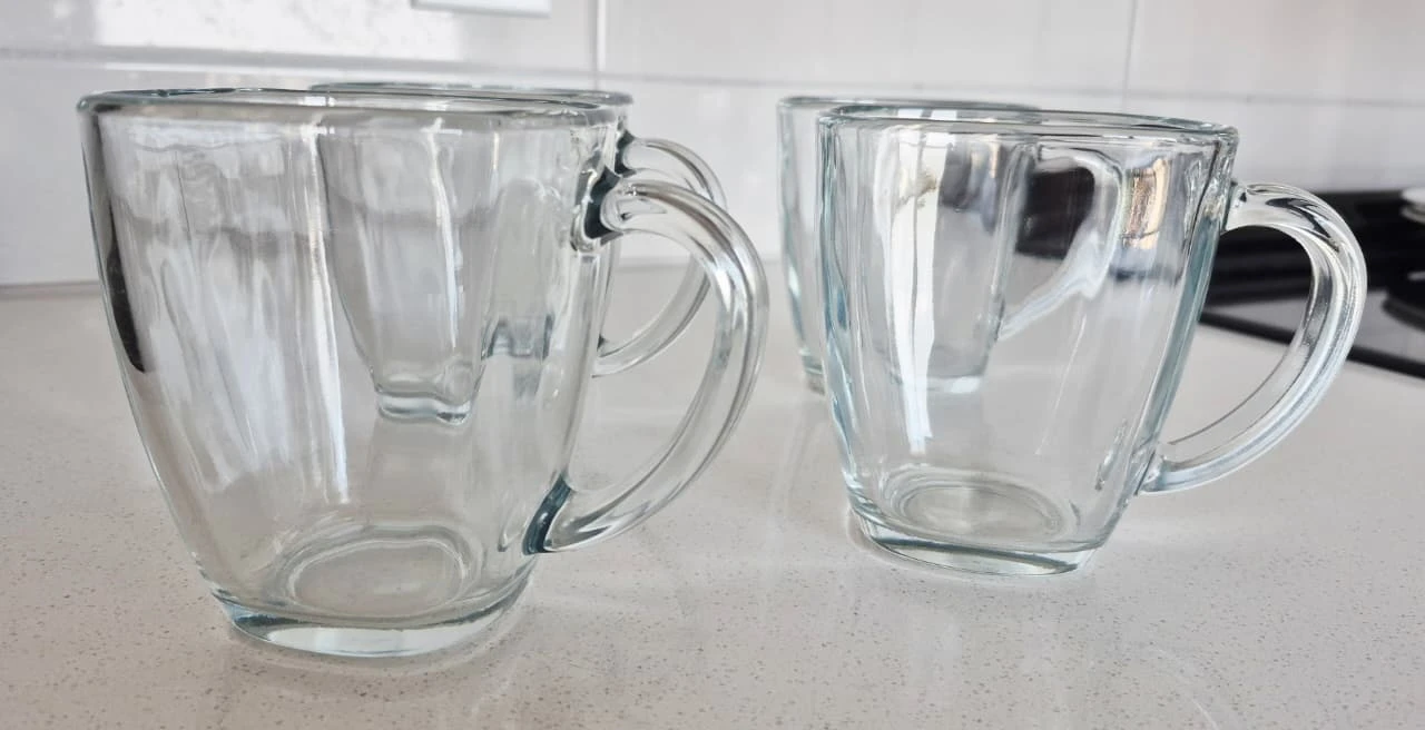 Set of 4 Clear Glass Mugs - photo 2