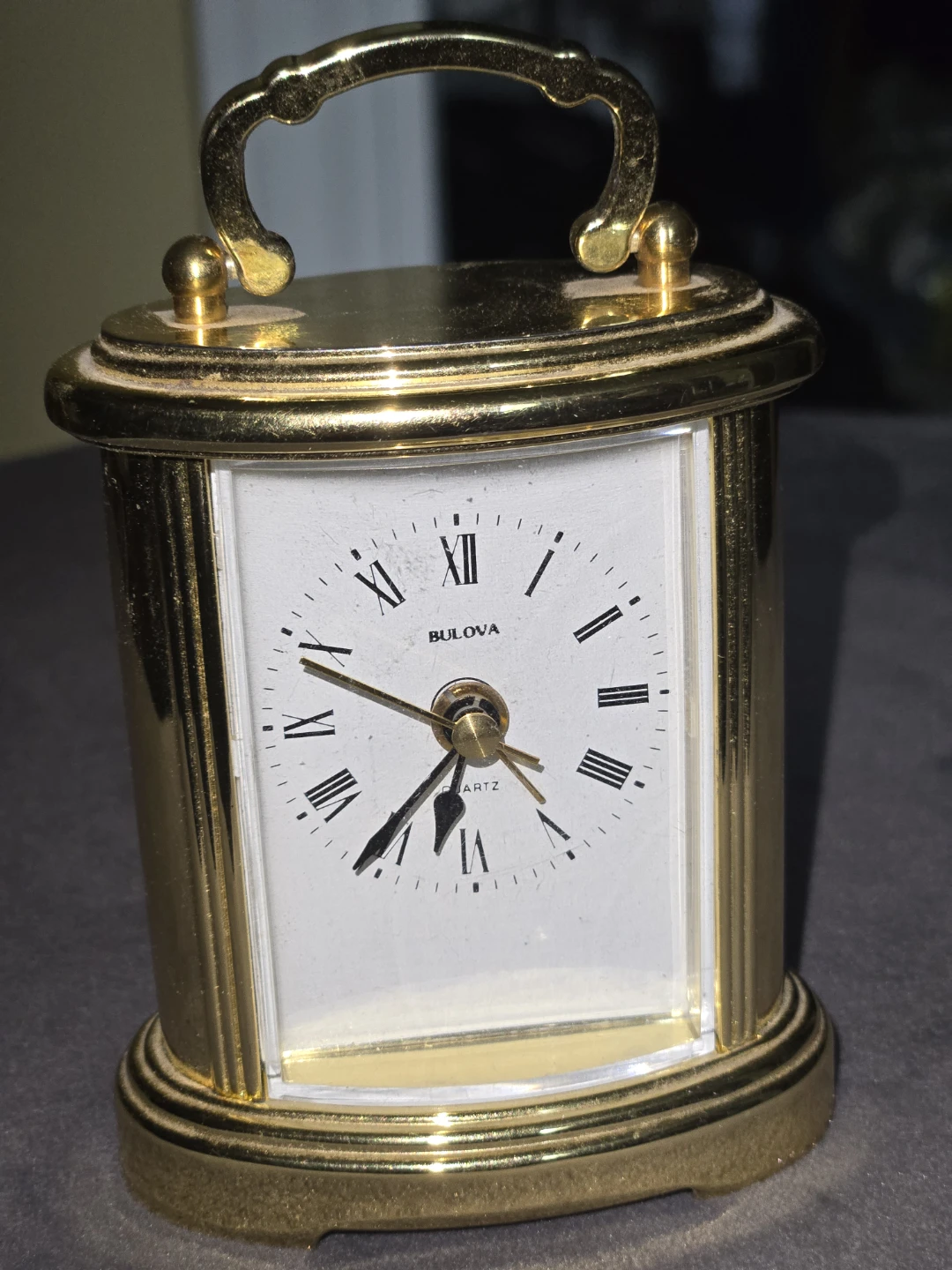 Bulova Gold Tone Alarm Clock