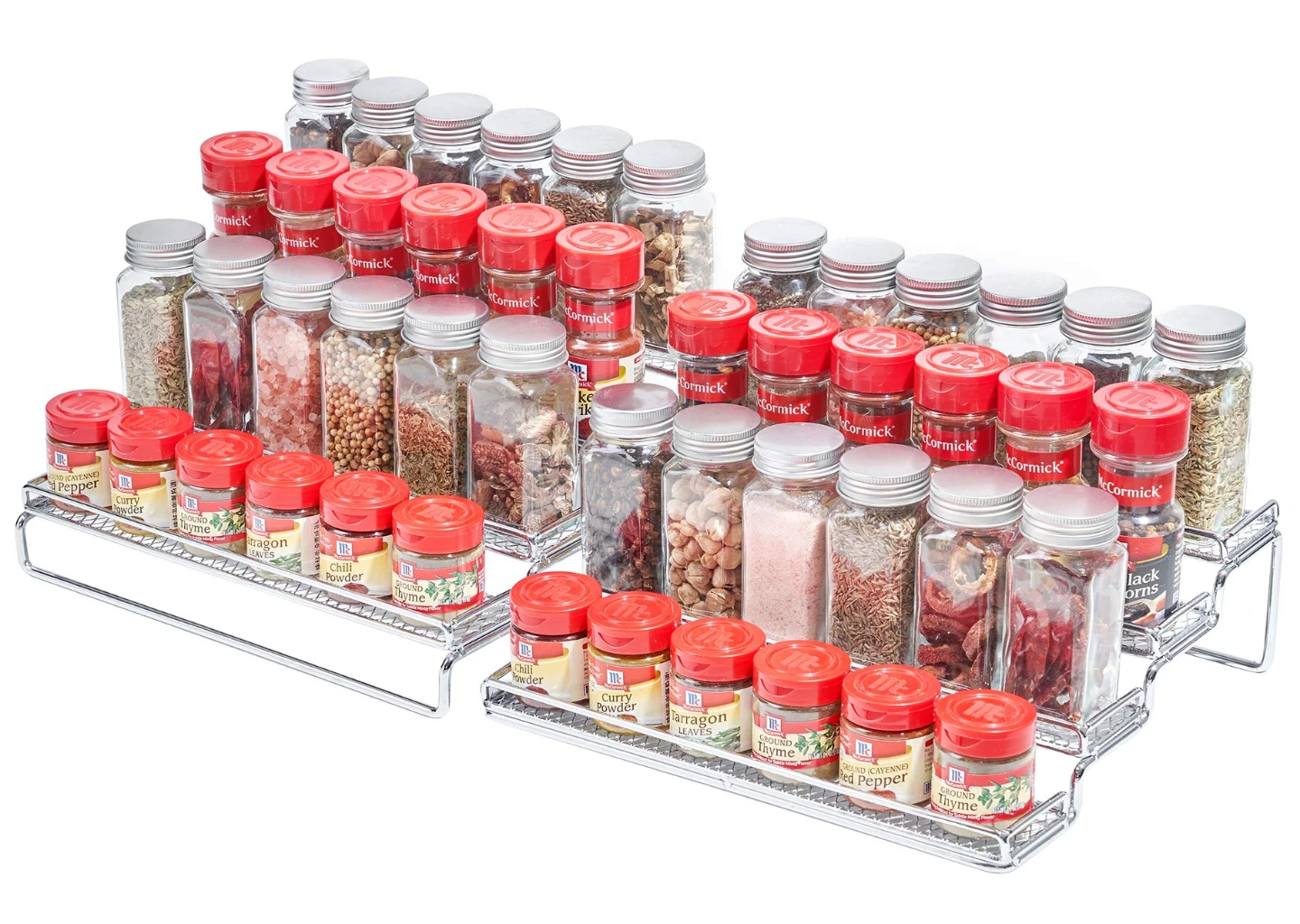 Expandable Tiered Spice Rack Organizer