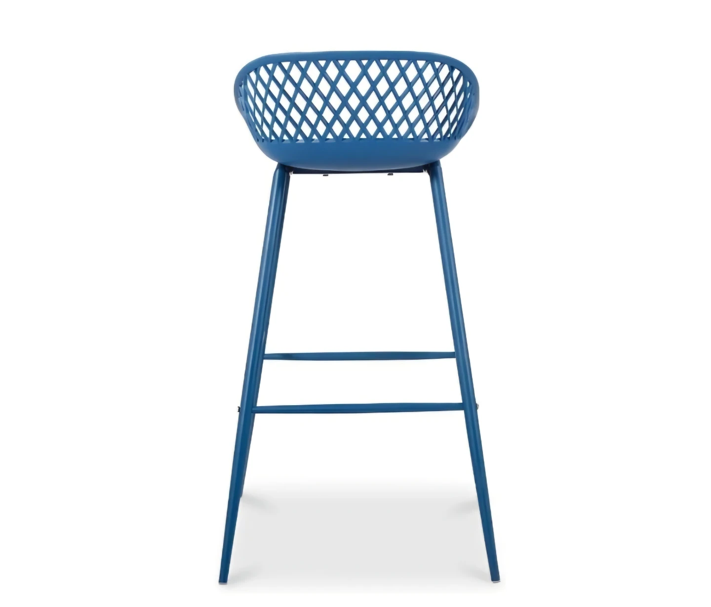 Blue Bar Stool with Lattice Back - photo 4