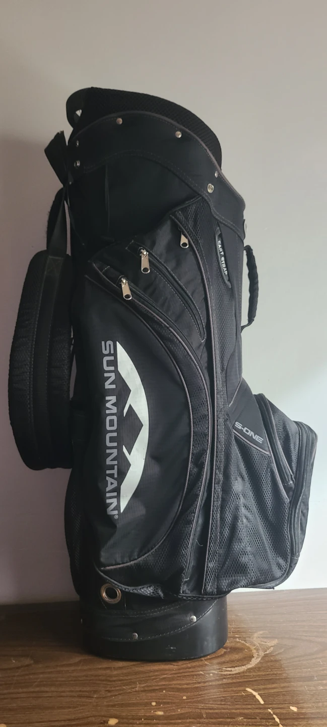 Sun Mountain S-ONE Golf Cart Bag in Black Gray Clubs Golf