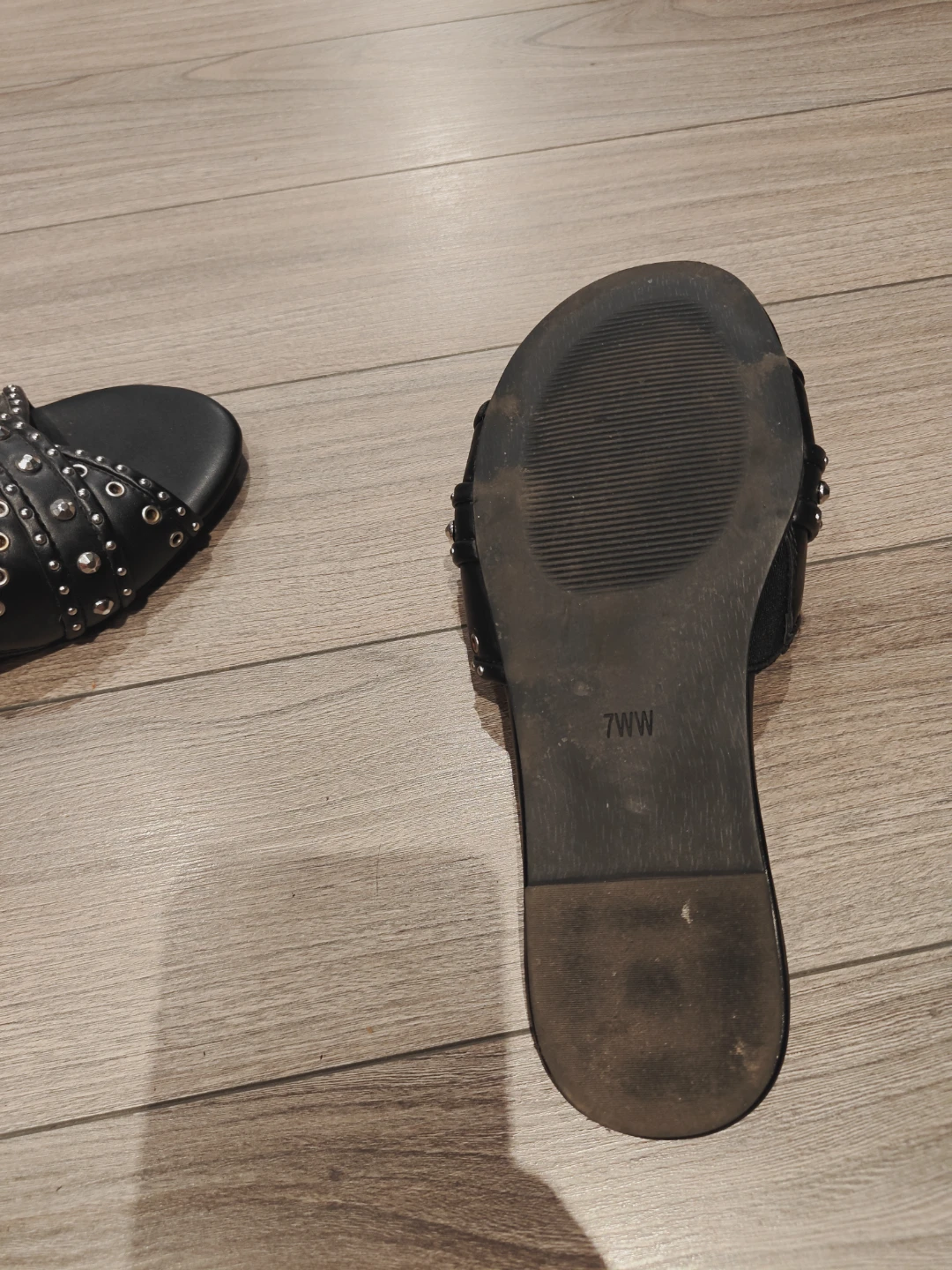 Torrid Black Studded Slide Sandals - photo 3