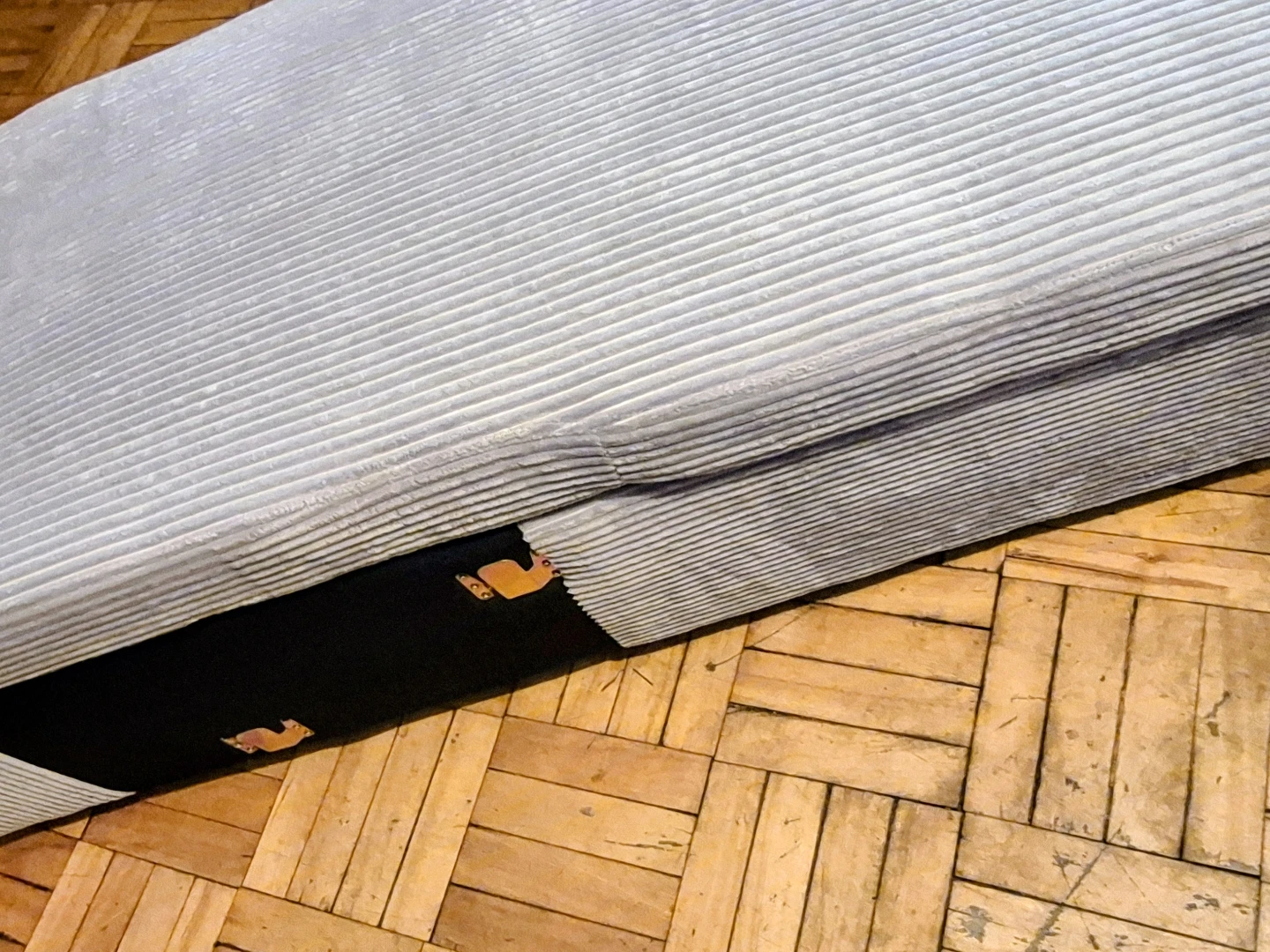BN)Grey Corduroy Lounge Chair with Pillows - photo 3