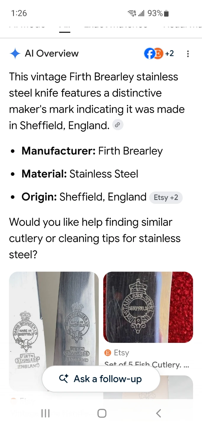 Vintage (1920s-40s) Firth Brearley Stainless Steel Knives - photo 3