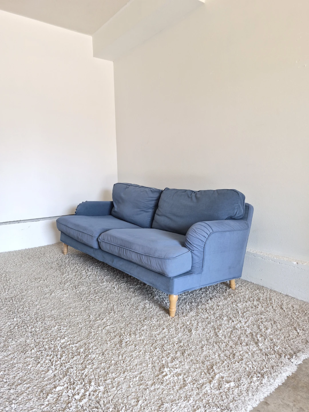 Beautiful Blue Ikea Stocksund 3 Seater Sofa Couch - photo 3