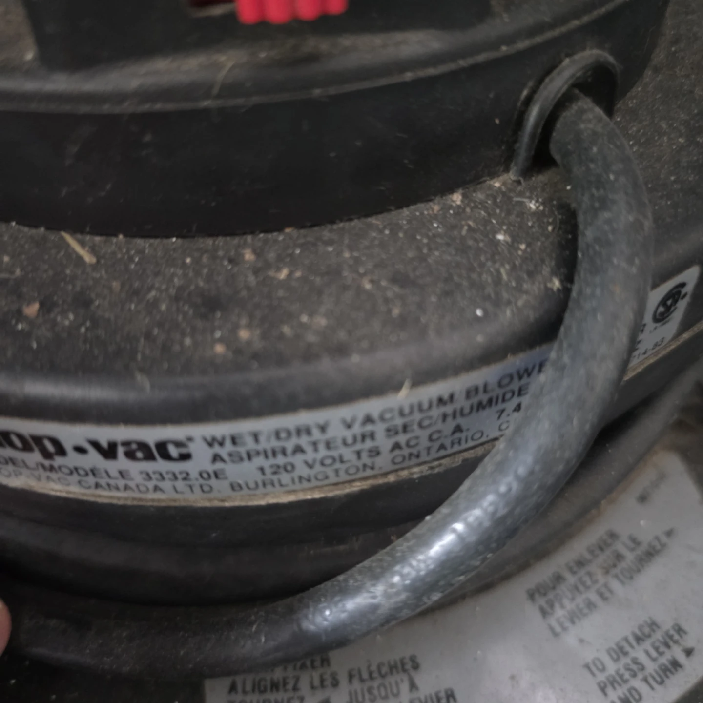 Shop-Vac 5 Gallon Wet/Dry Vacuum 3332.0E - photo 3