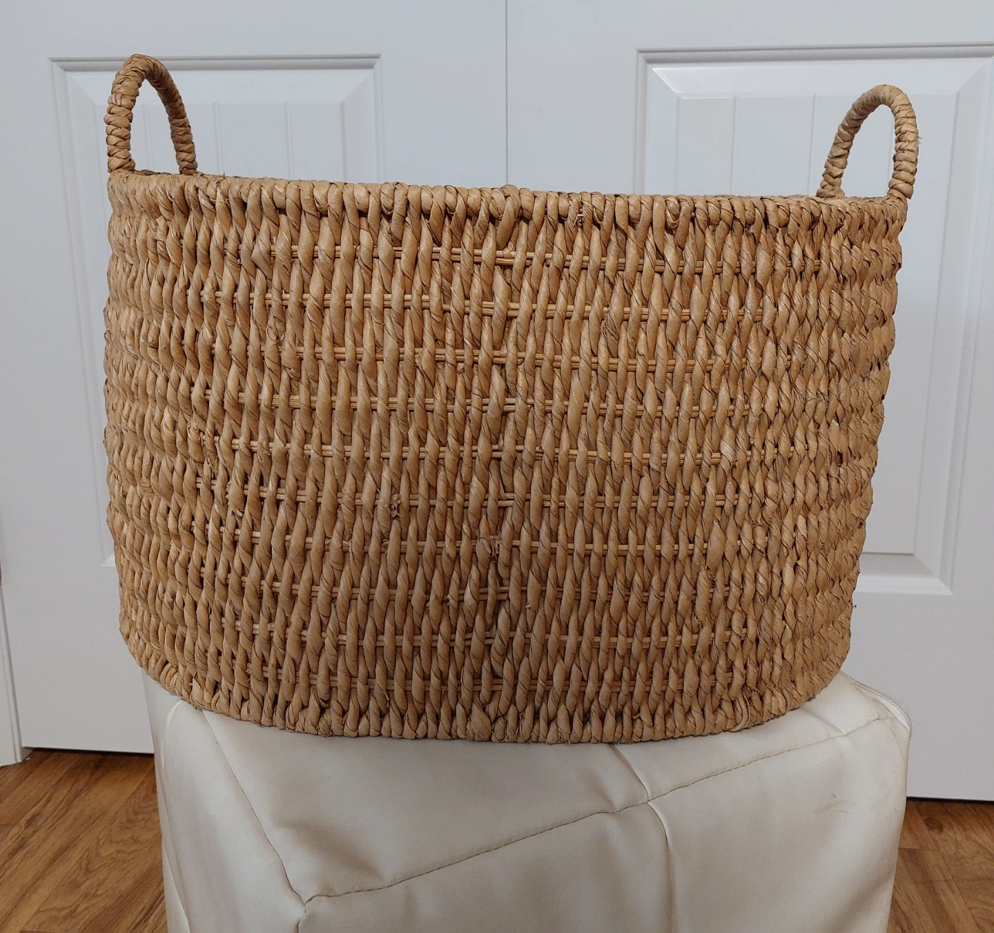 Large Woven Basket with Handles