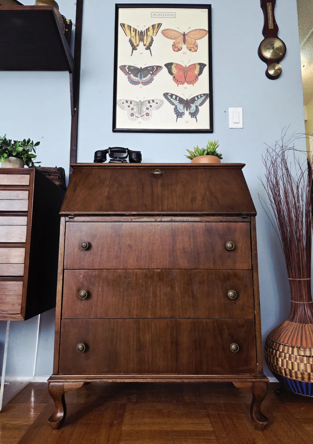 Antique Mahogany 2 Drawer Secretary Chest - photo 5