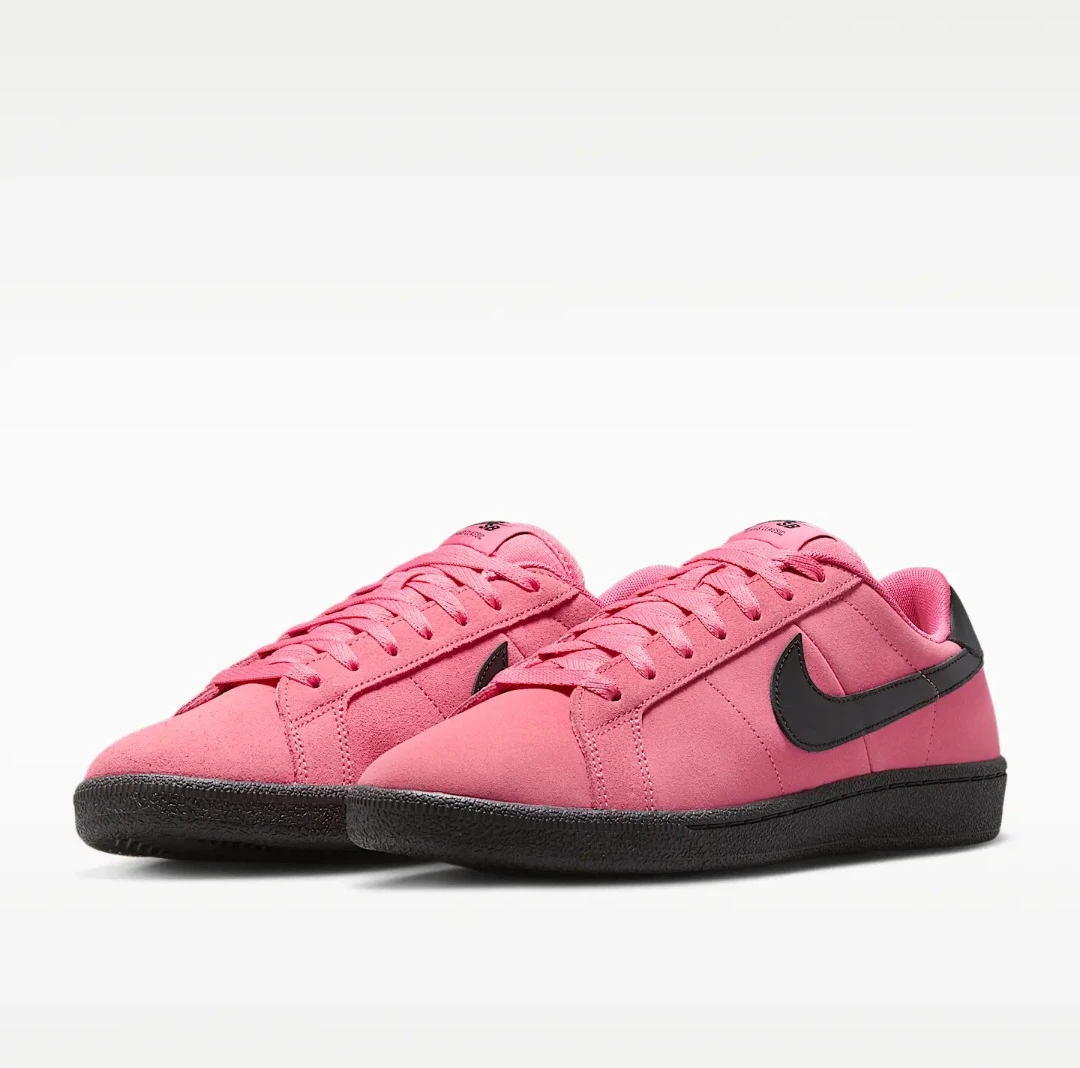 Nike SB Tennis Classic Pink Black Suede Sneakers