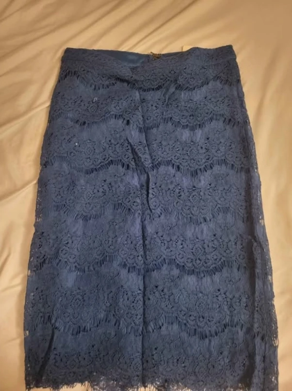 Forever 21 Lace Skirt - Navy Blue - Size S
