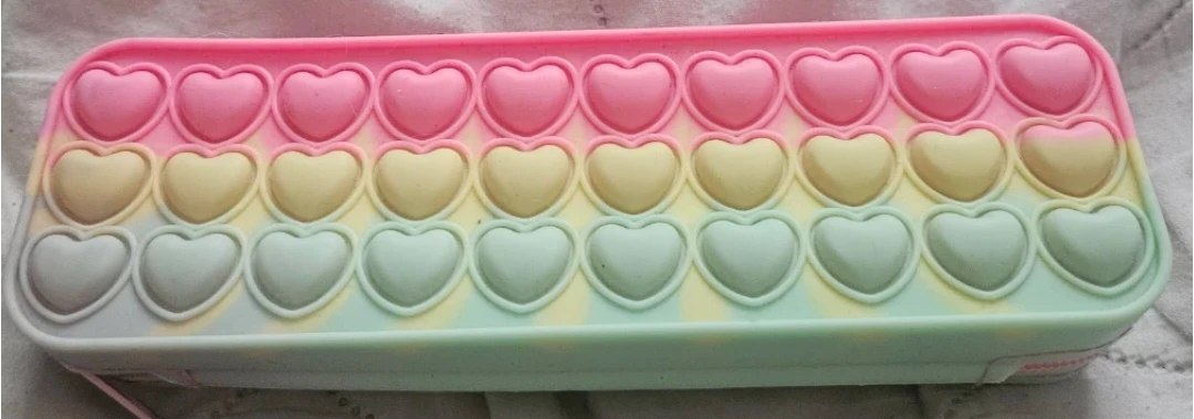 Pink Heart Pop It Pencil Case - photo 3