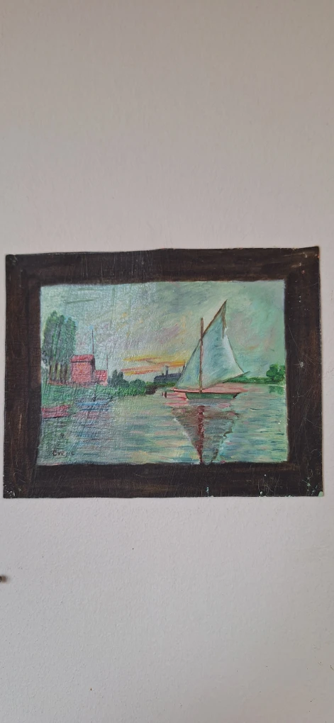 Oil Painting of a Sailboat by Cvejic