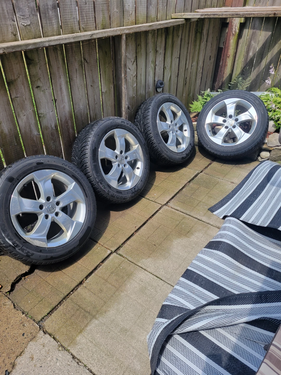 Set of 4 Honda Wheels with Nordica Tires