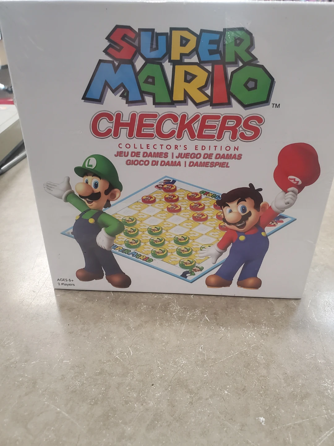 Super Mario Checkers Collector's Edition Board Game