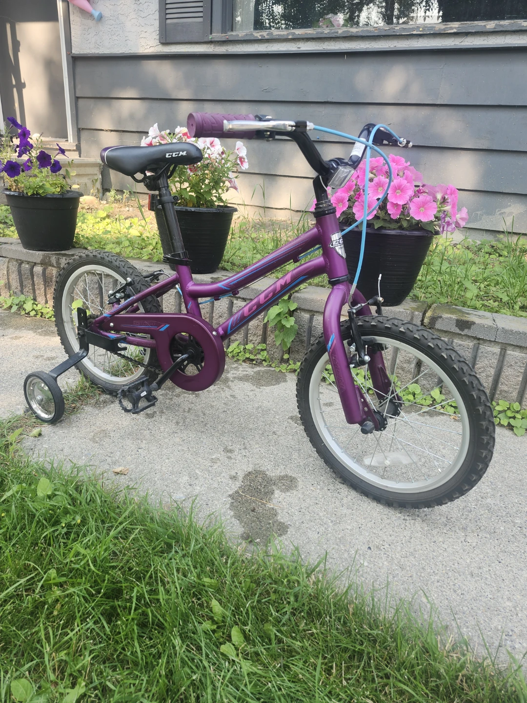 CCM Purple Kids Bike with Training Wheels - photo 3