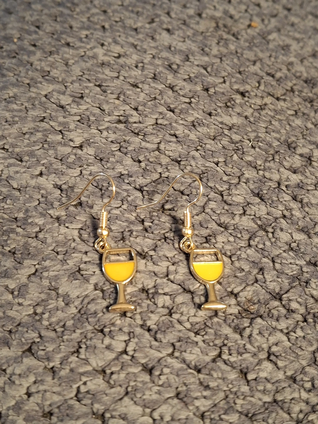Yellow Wine Glass Earrings - photo 2