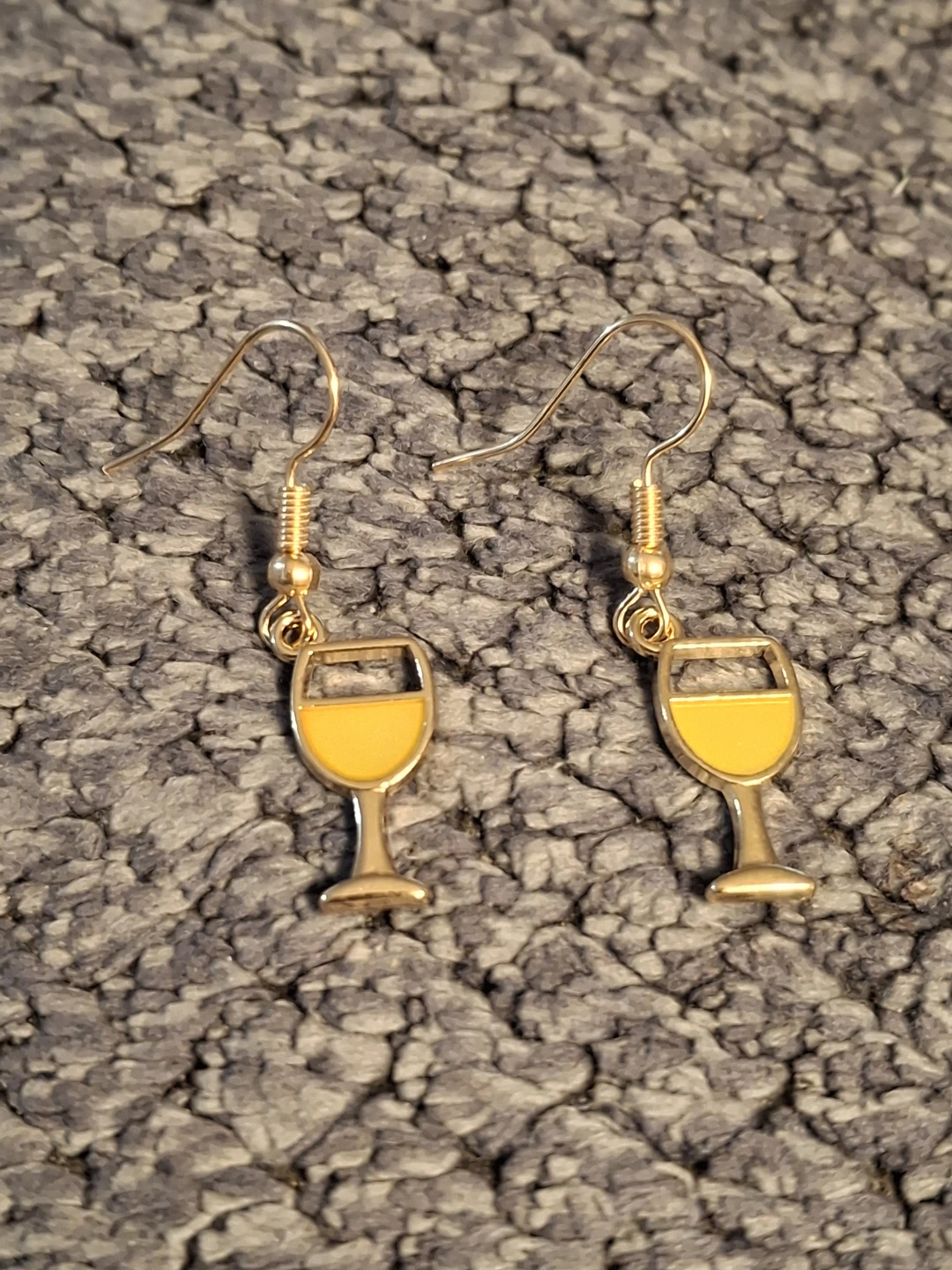 Yellow Wine Glass Earrings - photo 3