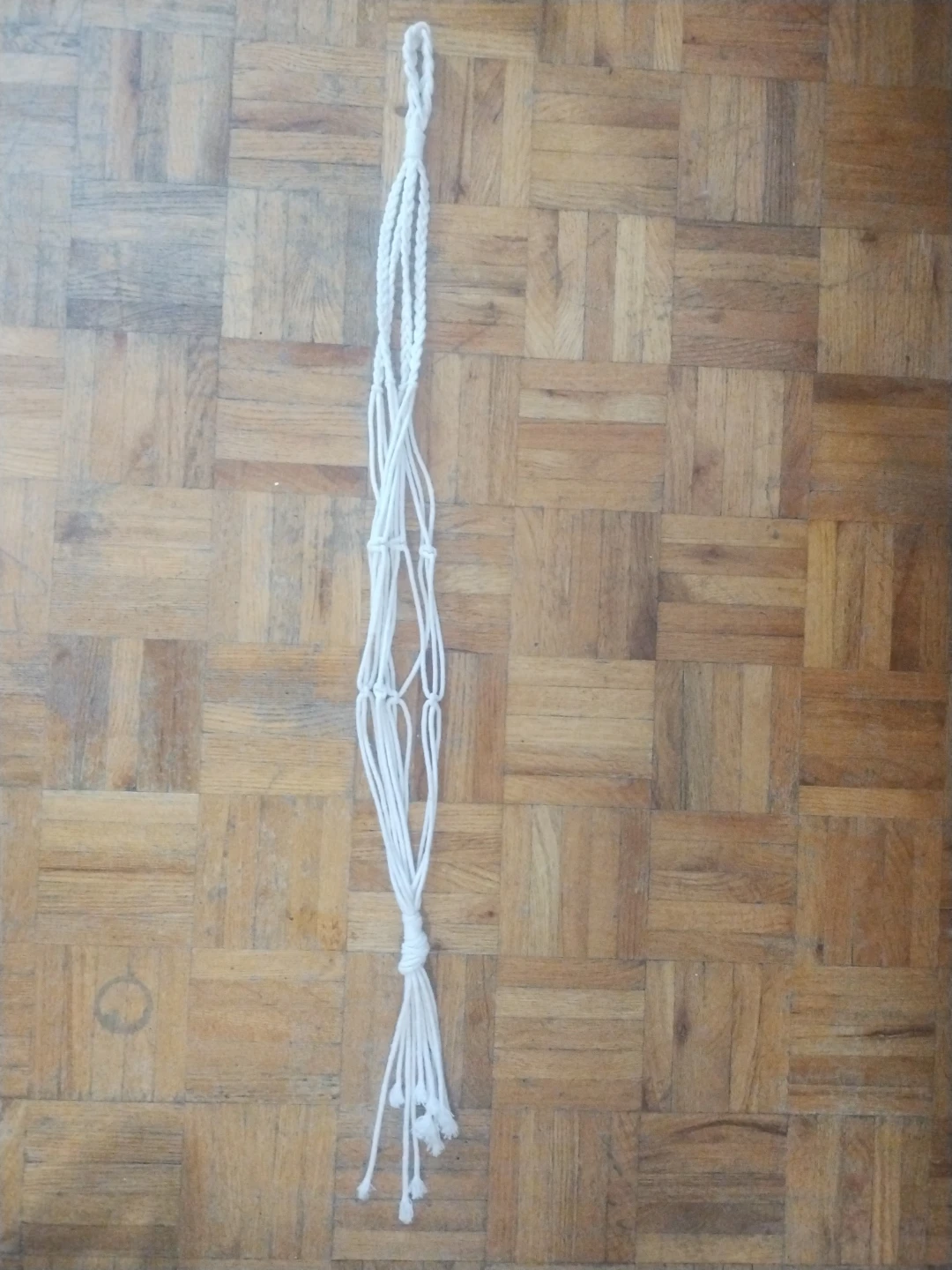 White Macrame Plant Hanger