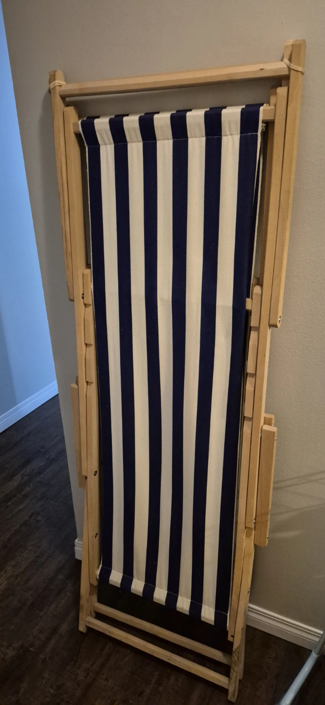 IKEA VIKING Deck Chair - Blue & White Stripes - photo 2