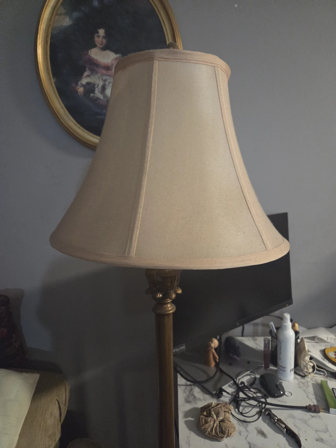 Bombay Floor Lamp with Tan Shade - photo 2