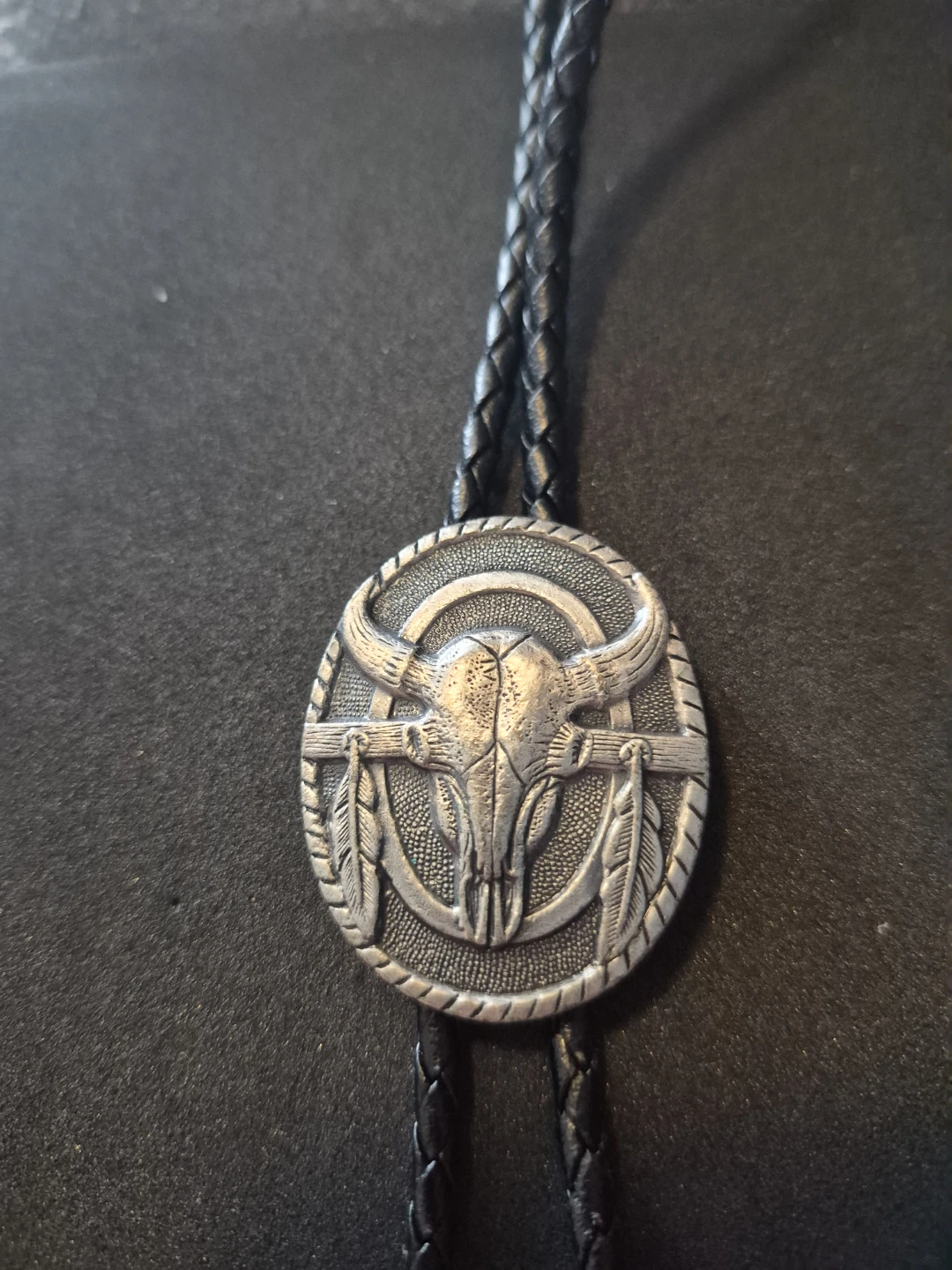 Bolo Tie with Bull Skull Design - photo 3